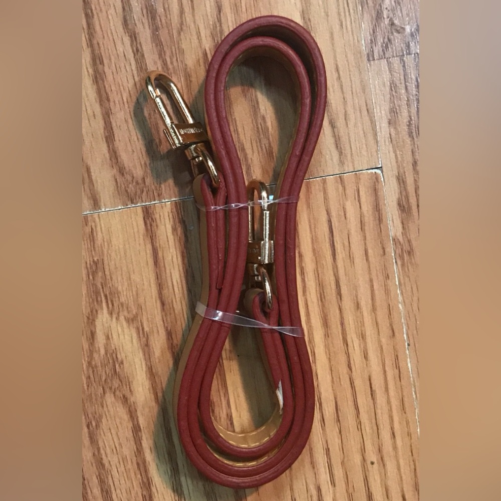 Louis Vuitton Crossbody Strap Handle Tan Leather Gold Hardware